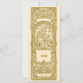 Invitation Medieval Gold Wedding Bookmark Save The Date (Dos)