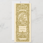 Invitation Medieval Gold Wedding Bookmark Save The Date (Devant)