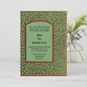 Invitation Medieval Illuminated Manuscript Vine Foliage Style (Debout devant)