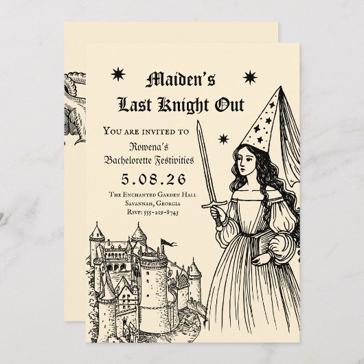 Invitation Medieval “Last Knight Out” Bachelorette