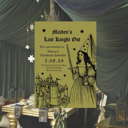 Invitation Medieval “Last Knight Out” Bachelorette