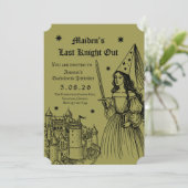 Invitation Medieval “Last Knight Out” Bachelorette (Debout devant)