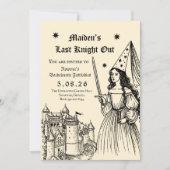 Invitation Medieval “Last Knight Out” Bachelorette (Devant)