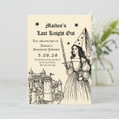 Invitation Medieval “Last Knight Out” Bachelorette (Debout devant)
