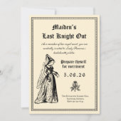 Invitation Medieval “Last Knight Out” Bachelorette (Devant)