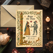 Invitation Medieval Manuscript Save the date