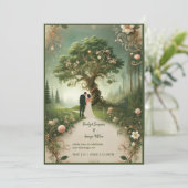 Invitation Médiéval mystique Enchanted Forest Mariage (Debout devant)