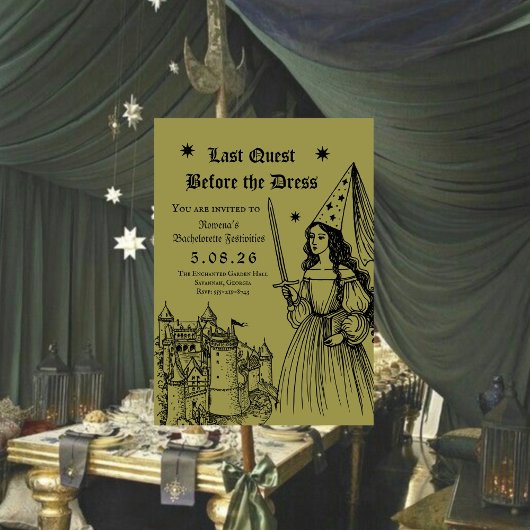 Invitation Medieval Princess Last Quest Bachelorette