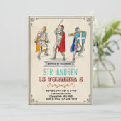 Invitation médiévale à l'anniversaire du chevalier (Debout devant)