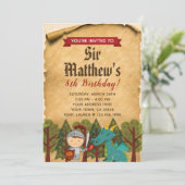 Invitation médiévale de chevalier (Debout devant)