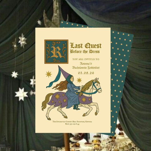 Invitation Médiévale Princesse “Dernière Quête Enterrement de