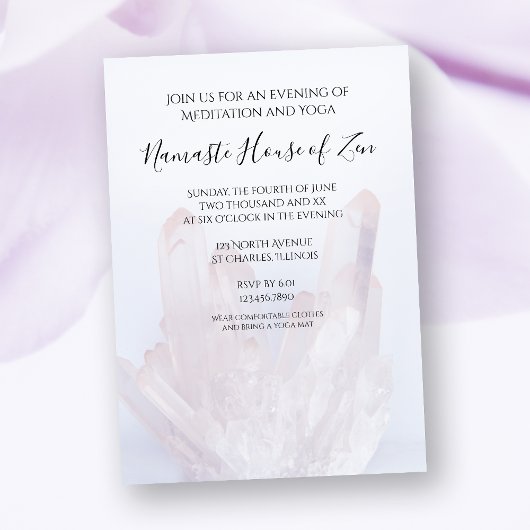 Invitation Méditation de cristaux de lavande légère / Atelier