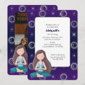 Invitation Méditation du soleil et de la lune violet mystique (Devant / Derrière)