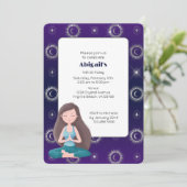 Invitation Méditation du soleil et de la lune violet mystique (Debout devant)