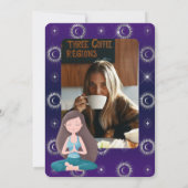 Invitation Méditation du soleil et de la lune violet mystique (Dos)