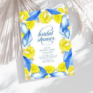 Invitation Mediterranean Blue Jaunes Citrons Enterrement de V