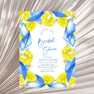 Invitation Mediterranean Blue Jaunes Citrons Enterrement de V