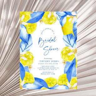 Invitation Mediterranean Blue Jaunes Citrons Enterrement de V