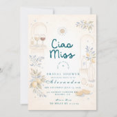 Invitation Mediterranean Ciao Miss Bridal Shower (Devant)