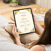 Invitation Mediterranean Citrus Botanical Wedding