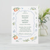 Invitation Mediterranean Citrus Floral Wedding (Debout devant)