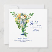 Invitation Mediterranean Cobalt Baby Shower (Devant)