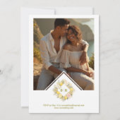 Invitation Mediterranean Flowers and Lemons Wedding Photo (Dos)