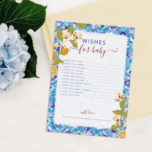 Invitation Mediterranean Lemon Amalfi Coast Baby Shower