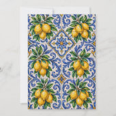 Invitation Mediterranean Lemon Azulejo Tile (Devant)