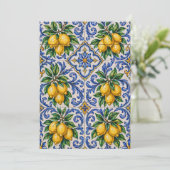 Invitation Mediterranean Lemon Azulejo Tile (Debout devant)