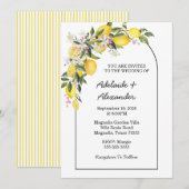 Invitation Mediterranean Lemon Citrus Wedding Collection (Devant / Derrière)