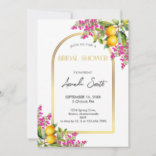 Invitation Mediterranean Lemon Enterrement de Vie de Jeune Fi