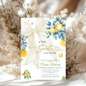 Invitation Mediterranean Lemon Sweetie Citrus Bow Baby Shower