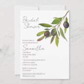 Invitation Mediterranean Minimal Olive Branch Bridal Shower   (Devant)