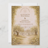 Invitation Mediterranean Olive Grove Countryside Wedding (Devant)