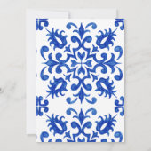 Invitation Mediterranean Portuguese Blue Tile Custom (Dos)