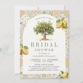 Invitation Mediterranean Tile Citronnier Arche Enterrement de (Devant)