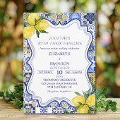Invitation Mediterranean Tile Wedding with Lemons