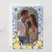 Invitation Mediterranean Tiles and Lemon Garland Wedding (Dos)