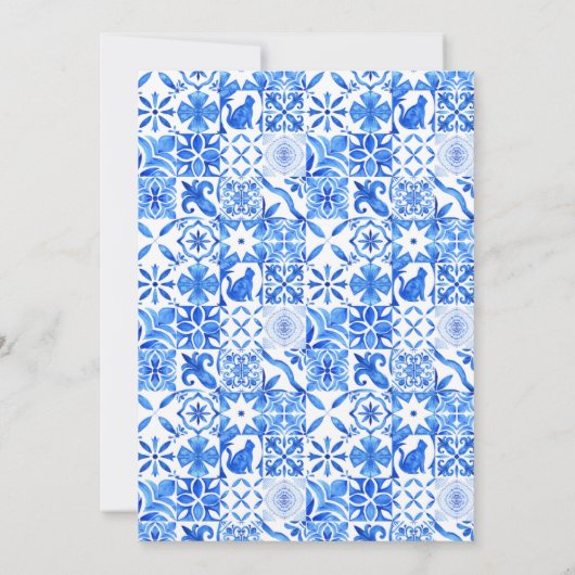 Invitation Mediterranean Tiles Summer Wedding with Lemons (Dos)