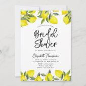 Invitation Mediterranean Yellow Lemon Bridal shower (Devant)