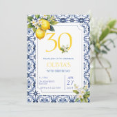 Invitation Méditerranée 30e anniversaire de n'importe quel âg (Debout devant)