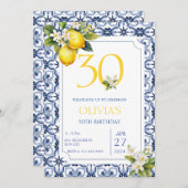 Invitation Méditerranée 30e anniversaire de n'importe quel âg (Devant / Derrière)