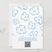 Invitation Méditerranée Bleu dessiné Italie QR Code Mariage (Dos)