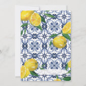Invitation Méditerranée | Citron | FÊTE DES MARIÉES (Dos)