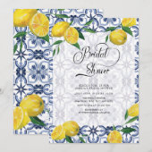 Invitation Méditerranée | Citron | FÊTE DES MARIÉES (Devant / Derrière)