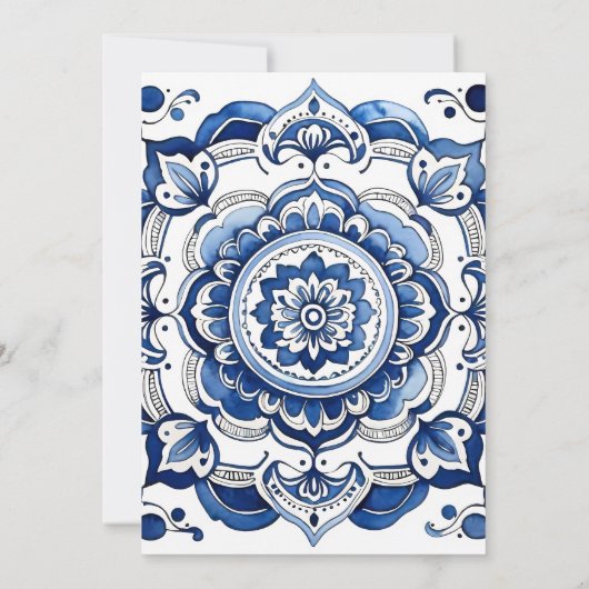 Invitation Méditerranée | Citrus citron | Baby shower Invitat (Dos)