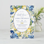 Invitation Méditerranée | Citrus citron | FÊTE DES MARIÉES (Debout devant)