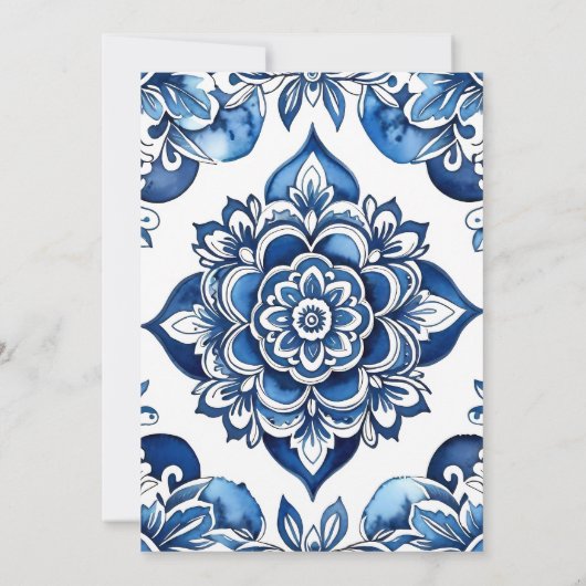 Invitation Méditerranée | Citrus citron | FÊTE DES MARIÉES (Dos)