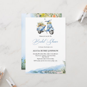 Invitation Méditerranée Italie Amalfi Vespa Fête des mariées